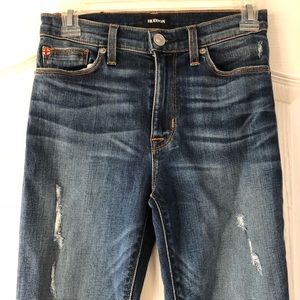 Hudson Jeans high rise w/distressed ankle
